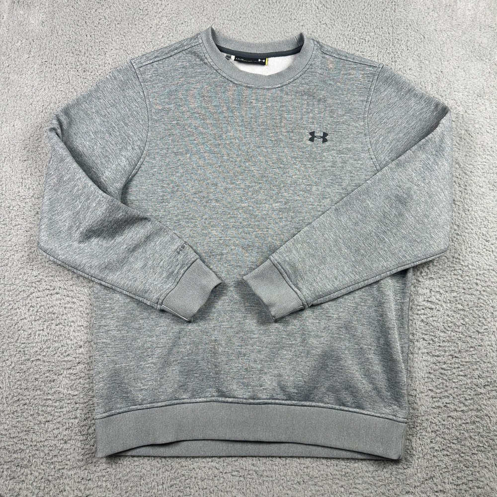 Under‎ Armour Sweatshirt Mens Large Gray Storm Fleece Crewneck Athletic Pullover